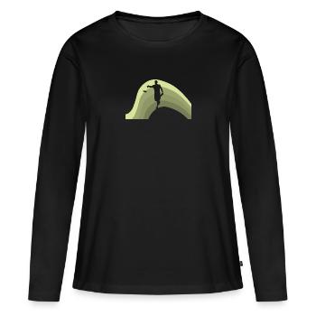 Frisbee Disc Golf Disc Golf Player - Women's Premium Organic Long Sleeve Shirt - black - Front - Julia (174cm)