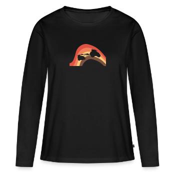 Agriculture, Agriculteur, Récolte - T-shirt manches longues Premium bio Femme - noir - Devant - Julia (174cm)