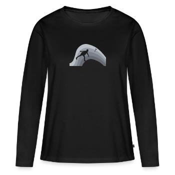 Axtwerfen Axt Axe Throwing - Frauen Premium Bio Langarmshirt - Schwarz - Vorne - Julia (174cm)