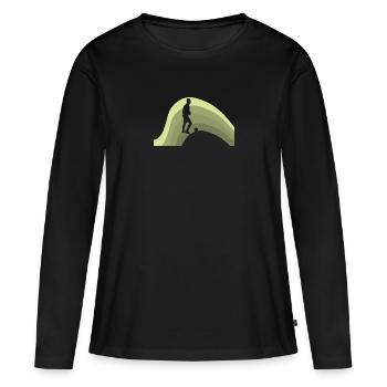 Futsalspieler Futsalmannschaft Futsal - Frauen Premium Bio Langarmshirt - Schwarz - Vorne - Julia (174cm)