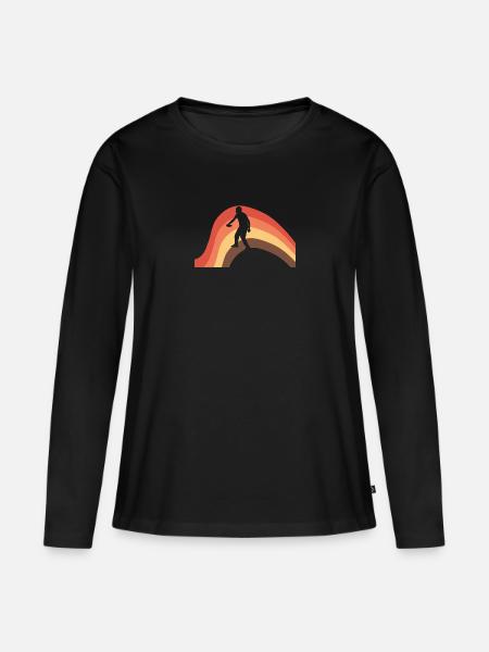 Frisbee Frisbee Disc - Frauen Premium Bio Langarmshirt - Schwarz
