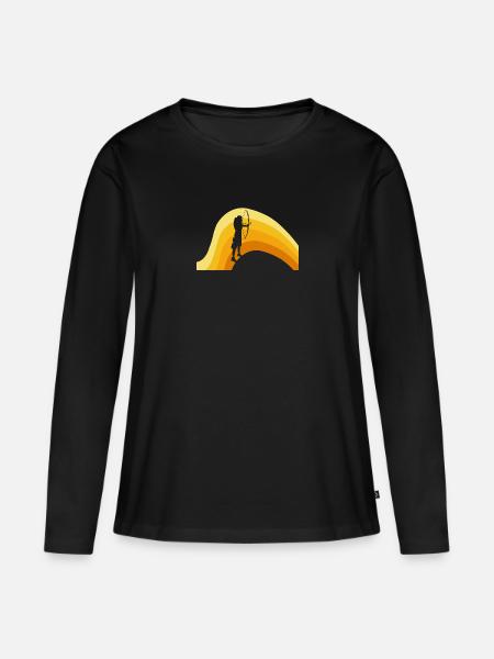 Langbogen Langbogen - Frauen Premium Bio Langarmshirt - Schwarz