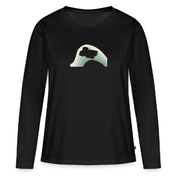 Harvest Farmer - Women's Premium Organic Long Sleeve Shirt - black - Front - Julia (174cm)