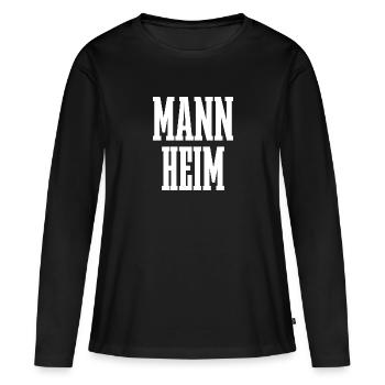 Mannheim - T-shirt manches longues Premium bio Femme - noir - Devant - Julia (174cm)