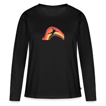 Skydiving Aviation Skydive - Women's Premium Organic Long Sleeve Shirt - black - Front - Julia (174cm)