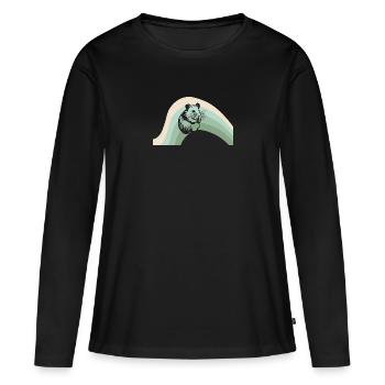 Nagetier Hamster - Frauen Premium Bio Langarmshirt - Schwarz - Vorne - Julia (174cm)