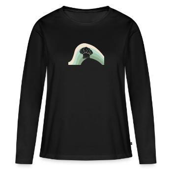 Koch Kochkunst Hobbykoch - Frauen Premium Bio Langarmshirt - Schwarz - Vorne - Julia (174cm)