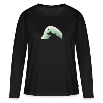 Kayak Kayak d’eau vive - T-shirt manches longues Premium bio Femme - noir - Devant - Julia (174cm)