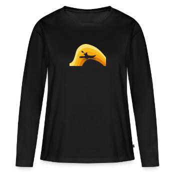 Kayaking Canoe Kayak - Women's Premium Organic Long Sleeve Shirt - black - Front - Julia (174cm)
