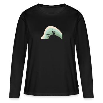Gymnastique Équilibre sur les mains Entraînement de gymnastique - T-shirt manches longues Premium bio Femme - noir - Devant - Julia (174cm)