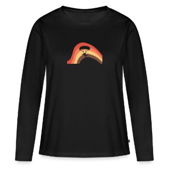 Skydiving Luft - Frauen Premium Bio Langarmshirt - Schwarz - Vorne - Julia (174cm)