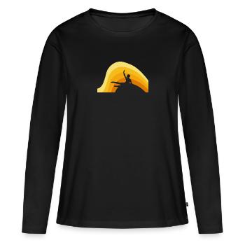 Équilibre sur les mains de gymnastique - T-shirt manches longues Premium bio Femme - noir - Devant - Julia (174cm)