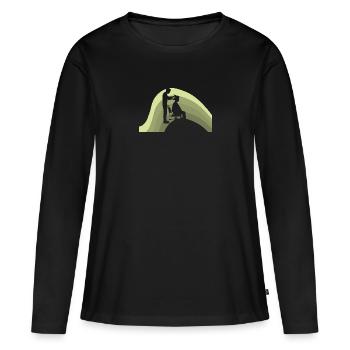 Coiffeur Apprenti coiffeur - T-shirt manches longues Premium bio Femme - noir - Devant - Julia (174cm)