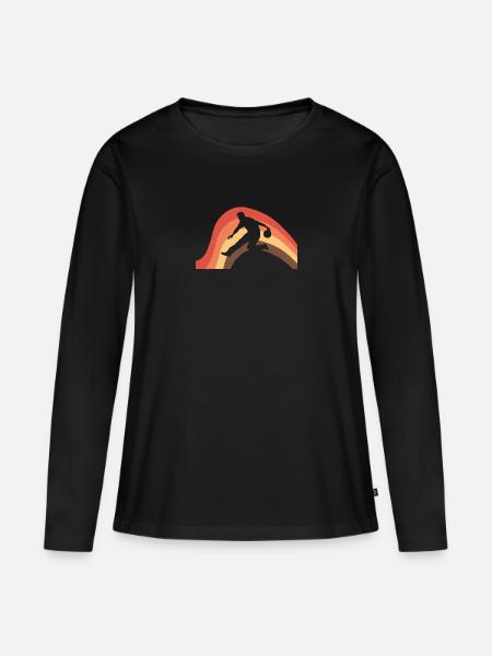 Bowling Strike - Frauen Premium Bio Langarmshirt - Schwarz