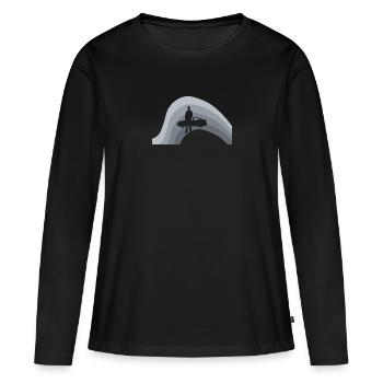 Voiture Vendeur Voiture - T-shirt manches longues Premium bio Femme - noir - Devant - Julia (174cm)
