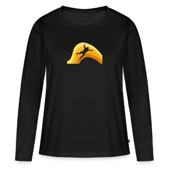 Skydiving Skydive - Frauen Premium Bio Langarmshirt - Schwarz - Vorne - Julia (174cm)