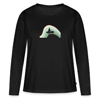 Car salesman sports car - Women's Premium Organic Long Sleeve Shirt - black - Front - Julia (174cm)