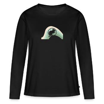 Rongeurs Guinée - T-shirt manches longues Premium bio Femme - noir - Devant - Julia (174cm)