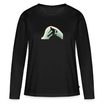 Bowling Strike Bowler - T-shirt manches longues Premium bio Femme - noir - Devant - Julia (174cm)