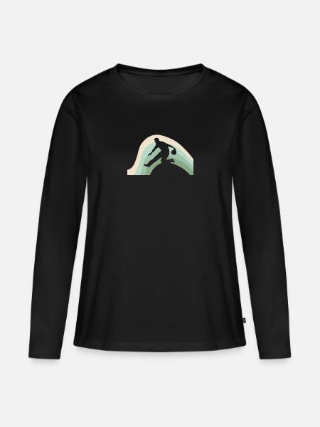 Bowling Strike Bowler - Frauen Premium Bio Langarmshirt - Schwarz