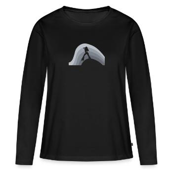 Disco Electronic - Women's Premium Organic Long Sleeve Shirt - black - Front - Julia (174cm)