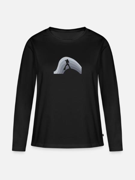 Disco Elektronisch - Frauen Premium Bio Langarmshirt - Schwarz