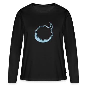 bulle vide ajouter texte personnaliser - T-shirt manches longues Premium bio Femme - noir - Devant - Julia (174cm)
