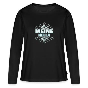 Hella en tant que fille - T-shirt manches longues Premium bio Femme - noir - Devant - Julia (174cm)