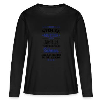 Ungeheuer fantastische Söhne - Mutter / Shirt - Frauen Premium Bio Langarmshirt - Schwarz - Vorne - Julia (174cm)