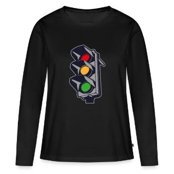 2541614 135318330 feux de circulation - T-shirt manches longues Premium bio Femme - noir - Devant - Julia (174cm)