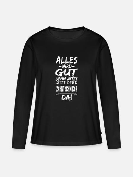 ZAHNTECHNIKER - Frauen Premium Bio Langarmshirt - Schwarz