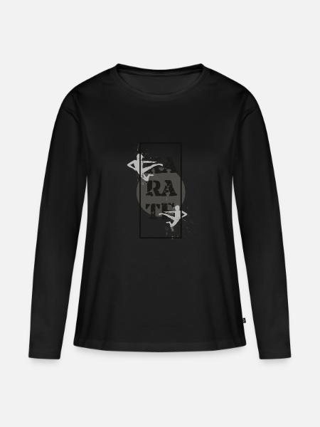 Karate - Frauen Premium Bio Langarmshirt - Schwarz