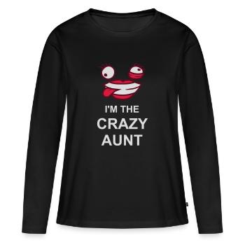 à The Crazy Aunt - T-shirt manches longues Premium bio Femme - noir - Devant - Julia (174cm)