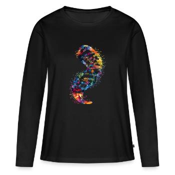 DNA molecule - Women's Premium Organic Long Sleeve Shirt - black - Front - Julia (174cm)