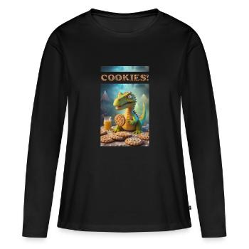 Cookies! - Frauen Premium Bio Langarmshirt - Schwarz - Vorne - Julia (174cm)
