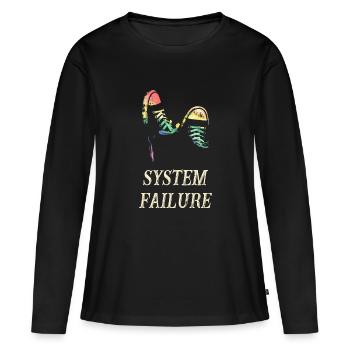 System failure - Women's Premium Organic Long Sleeve Shirt - black - Front - Julia (174cm)