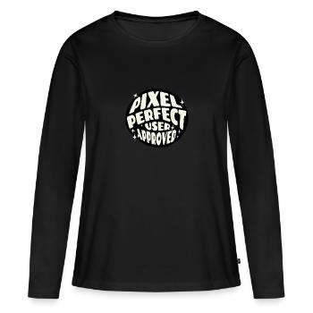 Pixel Perfect UI/UX User Experience UX Designer - Women's Premium Organic Long Sleeve Shirt - black - Front - Julia (174cm)