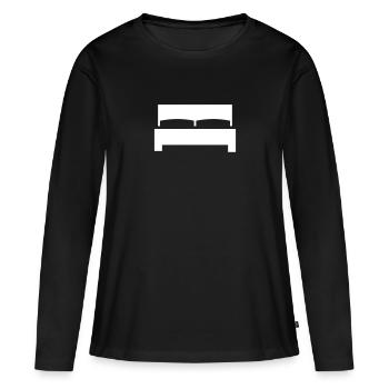 Lit - T-shirt manches longues Premium bio Femme - noir - Devant - Julia (174cm)