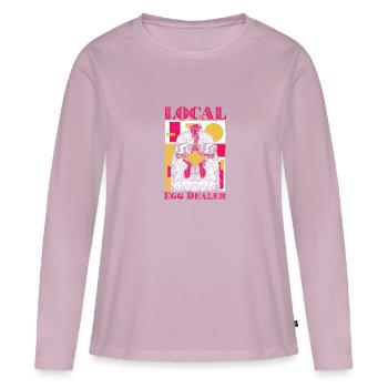 Awesome Local Egg Dealer Chicken Farming Chicken - Women's Premium Organic Long Sleeve Shirt - dusky pink - Front - Julia (174cm)