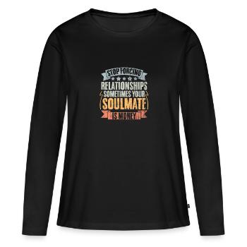 Vintage Money Financing Investor For A Business - Frauen Premium Bio Langarmshirt - Schwarz - Vorne - Julia (174cm)