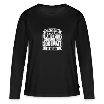 Funny Money Financing Money Investor A Business - Frauen Premium Bio Langarmshirt - Schwarz - Vorne - Julia (174cm)