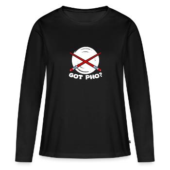 Got Pho Funny Pho Pun Pho Soupe pour un Vietnamien - T-shirt manches longues Premium bio Femme - noir - Devant - Julia (174cm)