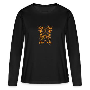 Cool Butterfly Cyber Sigil A Cybersigilism Tribal - Women's Premium Organic Long Sleeve Shirt - black - Front - Julia (174cm)