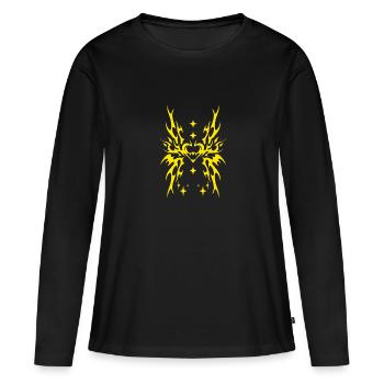 Demon Heart Sigil Awesome Cybersigilism For Cyber - Women's Premium Organic Long Sleeve Shirt - black - Front - Julia (174cm)