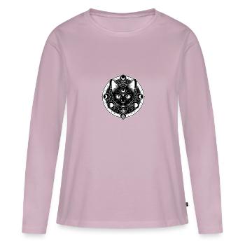 Easter Ostara Eostre Pagan Spring Hare - Women's Premium Organic Long Sleeve Shirt - dusky pink - Front - Julia (174cm)