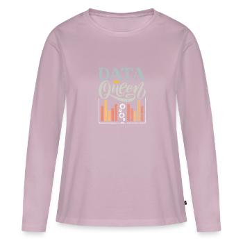 Awesome Data Queen Deep Learning A Data Scientist - Frauen Premium Bio Langarmshirt - Altrosa - Vorne - Julia (174cm)