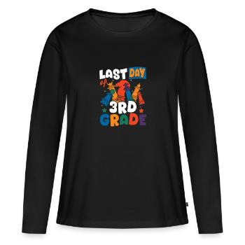 Chess Last Day of 3rd Grade School Shirt for Kids - Women's Premium Organic Long Sleeve Shirt - black - Front - Julia (174cm)