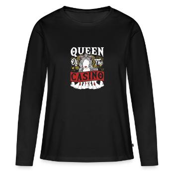 Jackpot Gambling Casino Theme Party - T-shirt manches longues Premium bio Femme - noir - Devant - Julia (174cm)