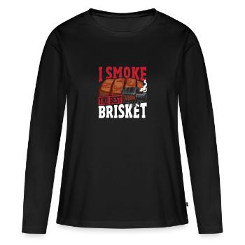 Grilled Meat Grilled Smoked Beef - Women's Premium Organic Long Sleeve Shirt - black - Front - Julia (174cm)