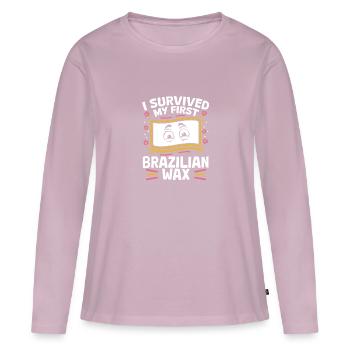 Körperwachs Brasilianisches Wachs Haarentfernung - Frauen Premium Bio Langarmshirt - Altrosa - Vorne - Julia (174cm)